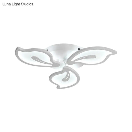 Modern Acrylic Bauhinia Flush Ceiling Light With Led 3/5/9-Light Fixture In Warm/White/Natural