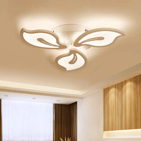 Modern Acrylic Bauhinia Flush Ceiling Light With Led 3/5/9-Light Fixture In Warm/White/Natural 3 /