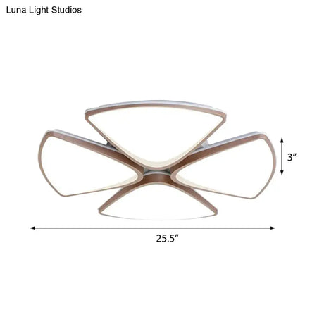 Modern Acrylic Bedroom Ceiling Light Fixture 3/4/5 Heads In White With 3 Color Options