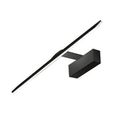Modern Acrylic Black Led Vanity Wall Sconce - Rectangle Panel Lamp In Warm/White Light