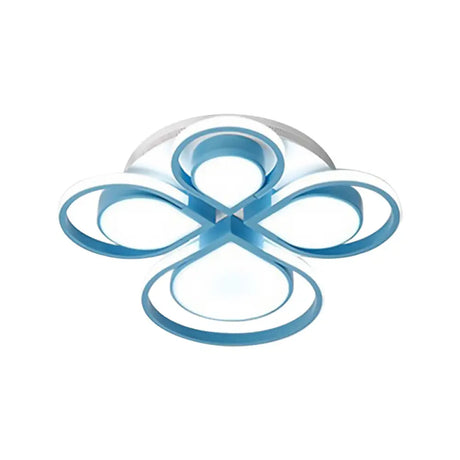 Modern Acrylic Flower Ceiling Light Fixture For Living Rooms - Flush Mount