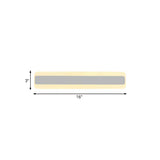 Modern Acrylic Led Bathroom Vanity Lighting Fixture In Warm/White Light 16/19.5/23.5 Wide