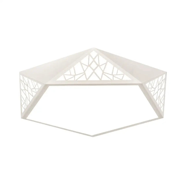 Modern Acrylic Led Ceiling Lamp | Slim Panel Pentagon Flush Mount Child Bedroom