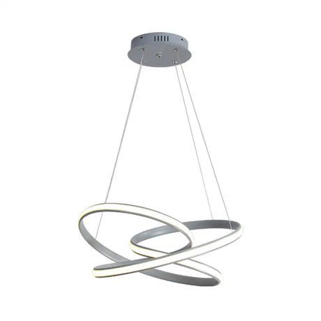 Modern Acrylic Led Chandelier: Seamless Curve Pendant Lamp White/Warm Light