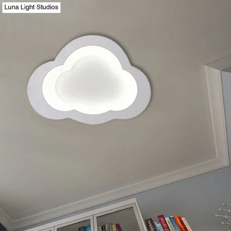 Modern Acrylic Led Flush Mount Cloud Ceiling Light For Play Room
