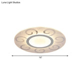 Modern Acrylic Led Flushmount Ceiling Light For Living Room - Ultra Thin Design In Multiple Widths