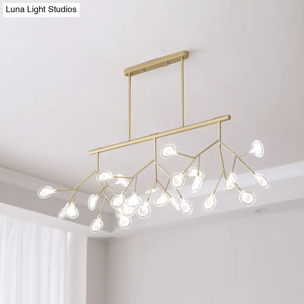 Modern Acrylic Led Pendant Light Fixture With 27 Heads For Living Room