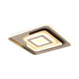 Modern Acrylic Rectangular Led Ceiling Lamp For Living Room - Warm/White Light 18/21.5/35.5 Wide