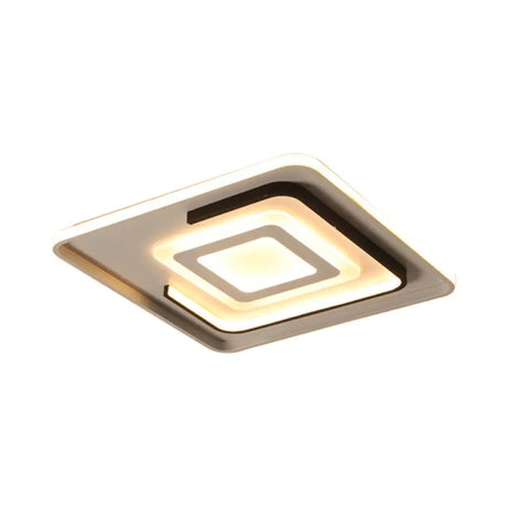 Modern Acrylic Rectangular Led Ceiling Lamp For Living Room - Warm/White Light 18/21.5/35.5 Wide