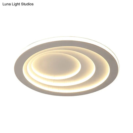 Modern Acrylic Ripples Flush Ceiling Light - 16’/19.5’/23.5’ Wide Warm/White