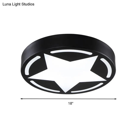 Modern Acrylic Star Ceiling Light For Children’s Bedroom - Flush Mount Fixture