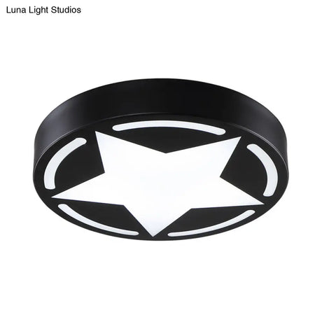 Modern Acrylic Star Ceiling Light For Children’s Bedroom - Flush Mount Fixture