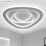 Modern Acrylic Triangle Ceiling Light Fixture - 16’/19.5’/23.5’ Wide Bedroom Led Flush Mount