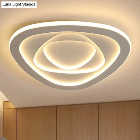 Modern Acrylic Triangle Ceiling Light Fixture - 16’/19.5’/23.5’ Wide Bedroom Led Flush Mount