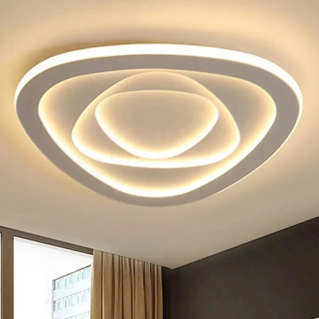 Modern Acrylic Triangle Ceiling Light Fixture - 16’/19.5’/23.5’ Wide Bedroom Led Flush Mount