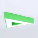 Modern Acrylic Triangle Flush Ceiling Light - Game Room Stylish Lamp Green / 19.5’