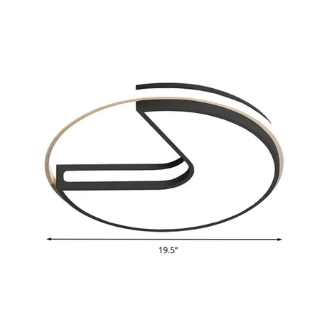 Modern Black And White Acrylic Led Ceiling Light For Hallway