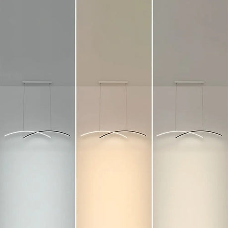 Modern Black And White Arc Ceiling Led Island Light For Living Room Black-White / 35.5 Third Gear