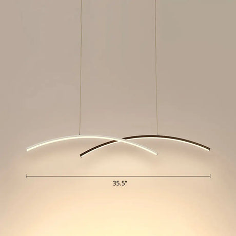 Modern Black And White Arc Ceiling Led Island Light For Living Room