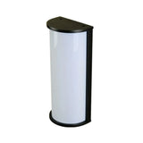 Modern Black Metal Led Outdoor Wall Sconce Lamp: Minimalistic Half Cylinder Design