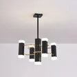 Modern Black Sputnik Pendant Chandelier with 4/8 Heads in 2 Color Options 4 / Black / 2 Color