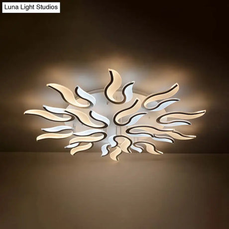 Modern Blossoming Led Flush Mount Light: 3/6/9 - Light Acrylic Ceiling Fixture - Warm/White/Natural