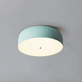 Modern Blue Led Flush Mount Ceiling Light Fixture For Kitchen - 14/19 Wide