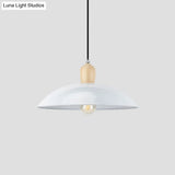 Modern Bowl Ceiling Pendant Light In Black/White 12.5’/16’ Diameter