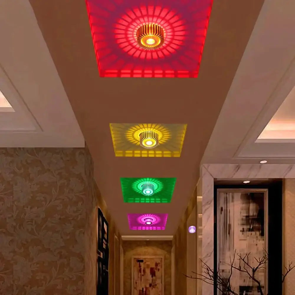 Modern Ceiling Light Colorful Indoor Led Lamp 3W Wall Sconce For Gallery Balcony Lamp Porch Light