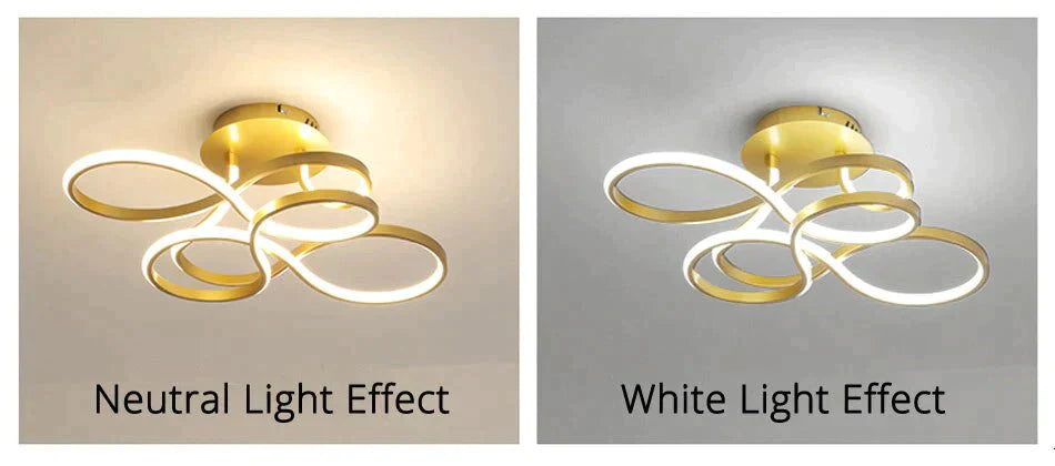 Modern Ceiling Lights White/Gold/Coffee Color Led Lamp For Living Room Bed Study Surface Mounted