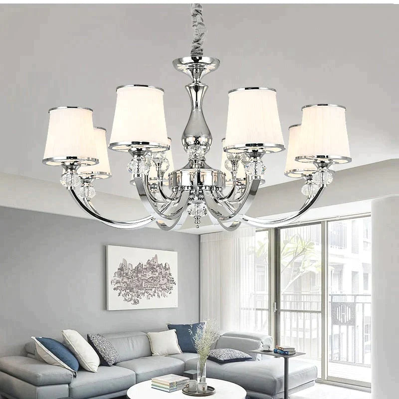 Modern Chrome Chandelier Lights For Living Room 3 Lights chandelier / Without bulbs Ceiling Light