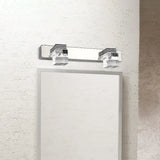 Modern Chrome Vanity Light Fixture With Clear Crystal Accents - 2/3 Bulbs Warm/White 2 / Warm