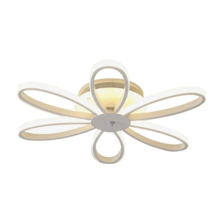 Modern Chrysanths Ceiling Led Light Fixture For Living Room In Warm Or White Sizes 23.5-41