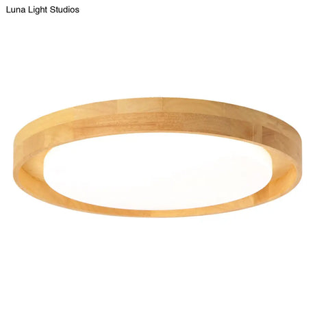 Modern Circle Semi Flush Mount Light Fixture - Stylish Acrylic Ceiling For Bedrooms
