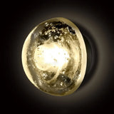 Modern Clear Bubble Crystal Wall Sconce Hemisphere - Warm/White Light For Hallway & Living Room /