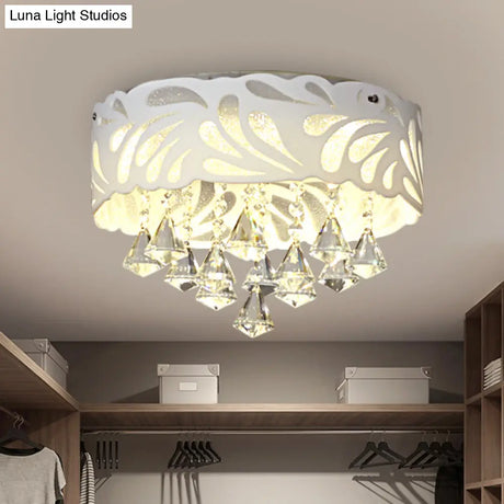 Modern Clear Crystal Flushmount Ceiling Light Fixture - 18/23.5/12.5’ Width 8/12 - Bulb/Led With