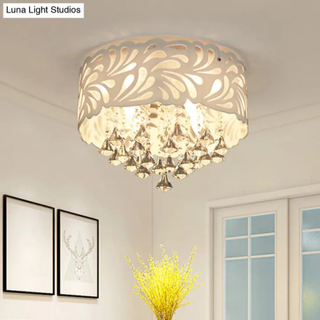 Modern Clear Crystal Flushmount Ceiling Light Fixture - 18/23.5/12.5’ Width 8/12 - Bulb/Led With