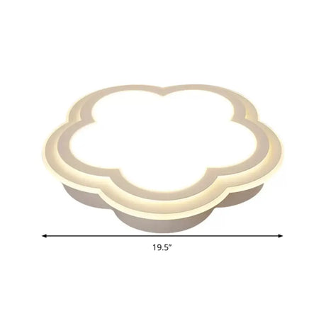 Modern Cloud Led Ceiling Light In White For Foyer
