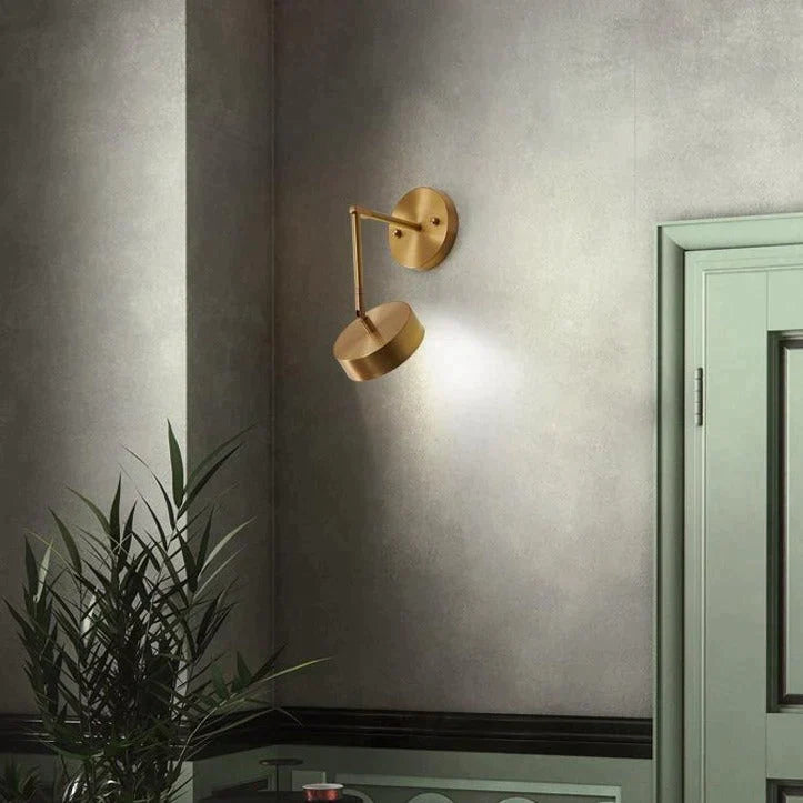 Modern Creative Nordic Bedroom Bedside Full Copper Wall Lamp Lamps