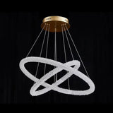Modern Crystal Circle Chandelier For Restaurants - Pendant Lighting Clear / 24’ + 31.5’ Circline