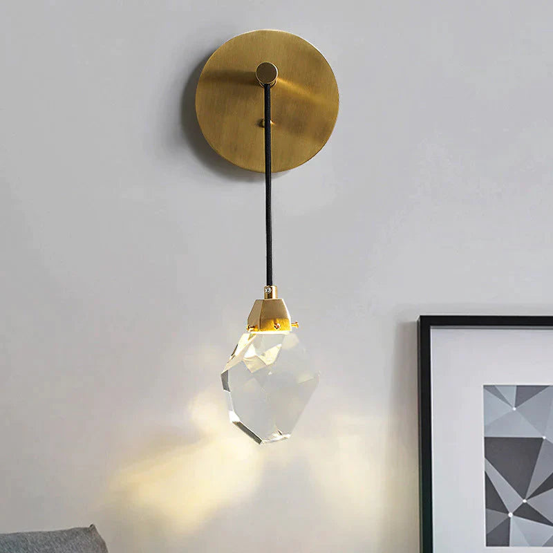 Modern Crystal Led Full Copper Wall Lamp Lamps