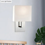 Modern Fabric Drum Wall Mount 1 Light Sconce In Black/White