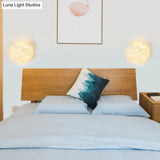 Modern Feather Wall Mount Lamp: Romantic & Cozy Sconce Lighting For Bedroom