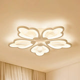 Modern Floral Led Ceiling Light With Acrylic Shade And 3/5/9 Lights In White/Warm/Natural Tone -