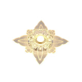 Modern Floral Led Flushmount Ceiling Lamp With Clear Crystal And Warm/Multi - Color Light / Warm