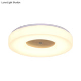 Modern Flush Ceiling Light - Wood And Acrylic Construction Led 8’/13’/15’/19’ Wide Warm