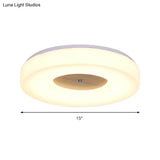 Modern Flush Ceiling Light - Wood And Acrylic Construction Led 8’/13’/15’/19’ Wide Warm