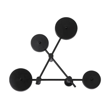 Modern Geometric Led Wall Light Fixture For Living Room - Metallic Mounted Lamp