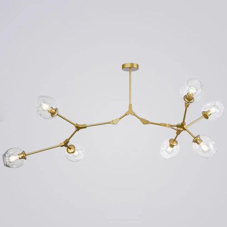 Modern Glass Chandelier For Living Room- Branching Suspension Light 7 / Gold