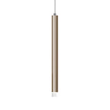 Modern Metal Flute Pendant Light - 1 Head Gold Led For Bar Counter Warm/White 12/19.5/23.5 Height